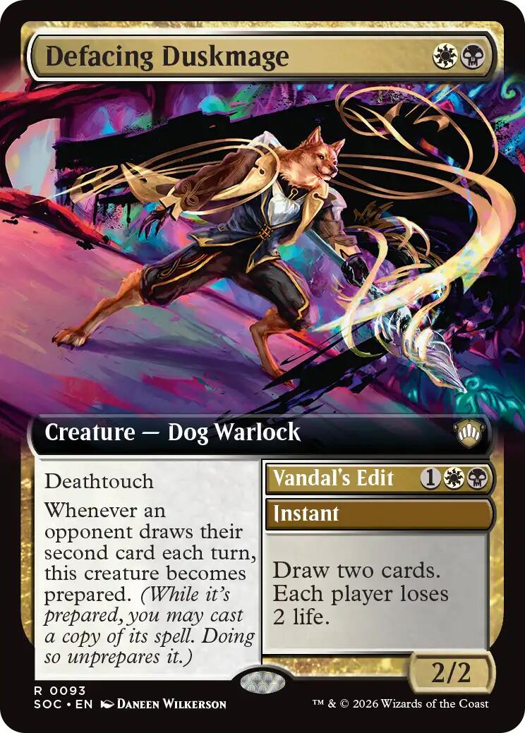 Defacing Duskmage (Extended Art) [Secrets of Strixhaven Commander] | Gamers Paradise