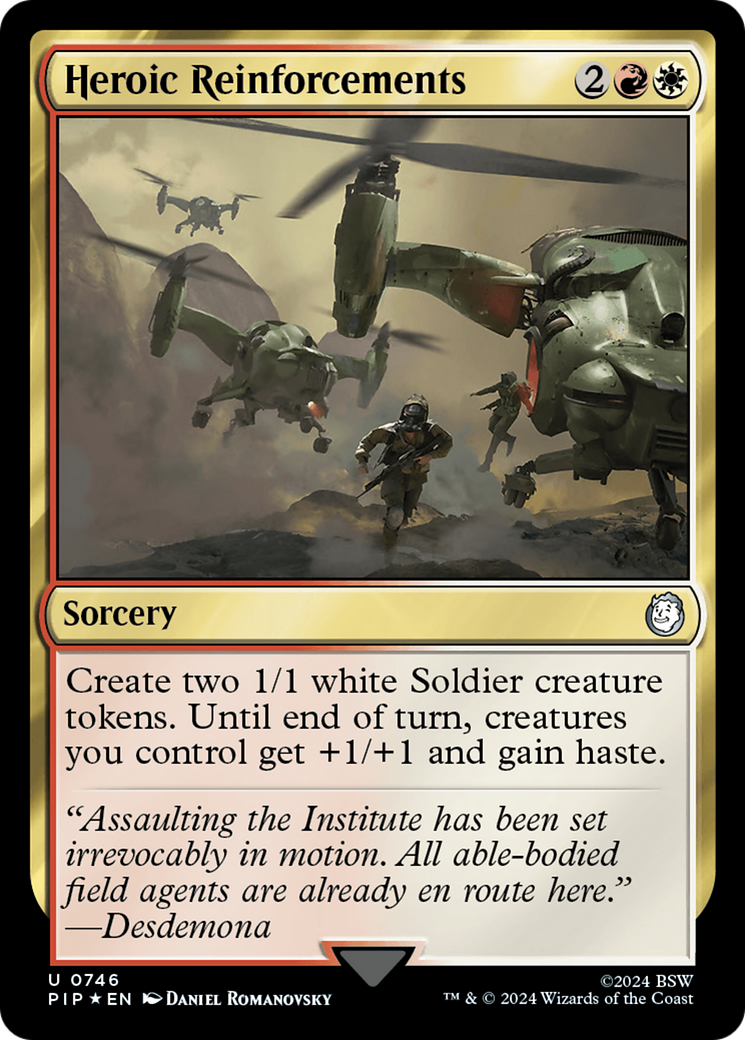 Heroic Reinforcements (Surge Foil) [Fallout] | Gamers Paradise