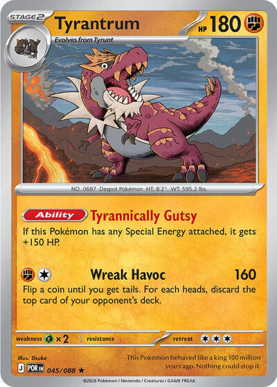 Tyrantrum (045/088) (Deck Exclusive) [Mega Evolution: Perfect Order] | Gamers Paradise