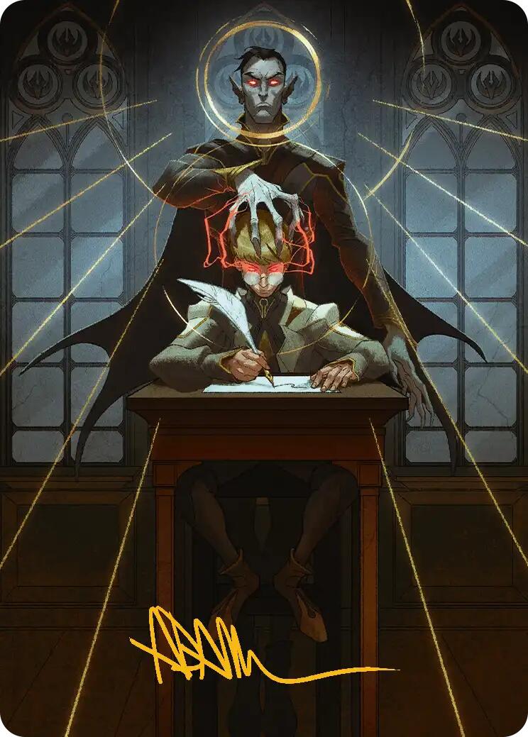 Vampiric Tutor Art Card (Gold-Stamped Signature) [Secrets of Strixhaven Art Series] | Gamers Paradise