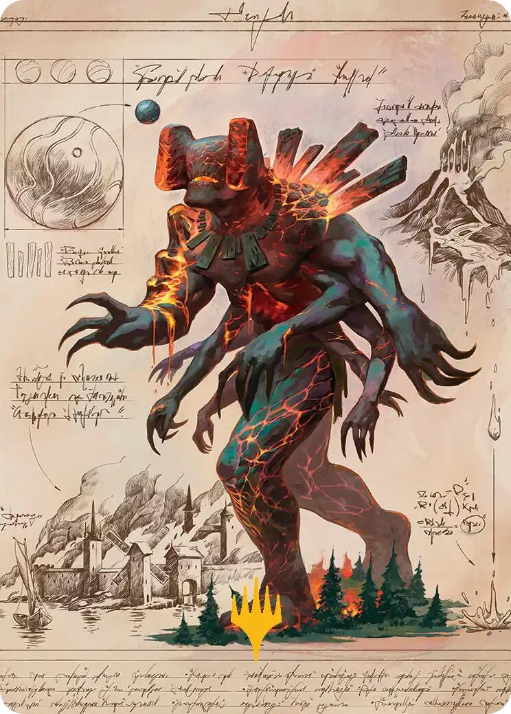 Magmablood Archaic Art Card (Gold-Stamped Planeswalker Symbol) [Secrets of Strixhaven Art Series] | Gamers Paradise