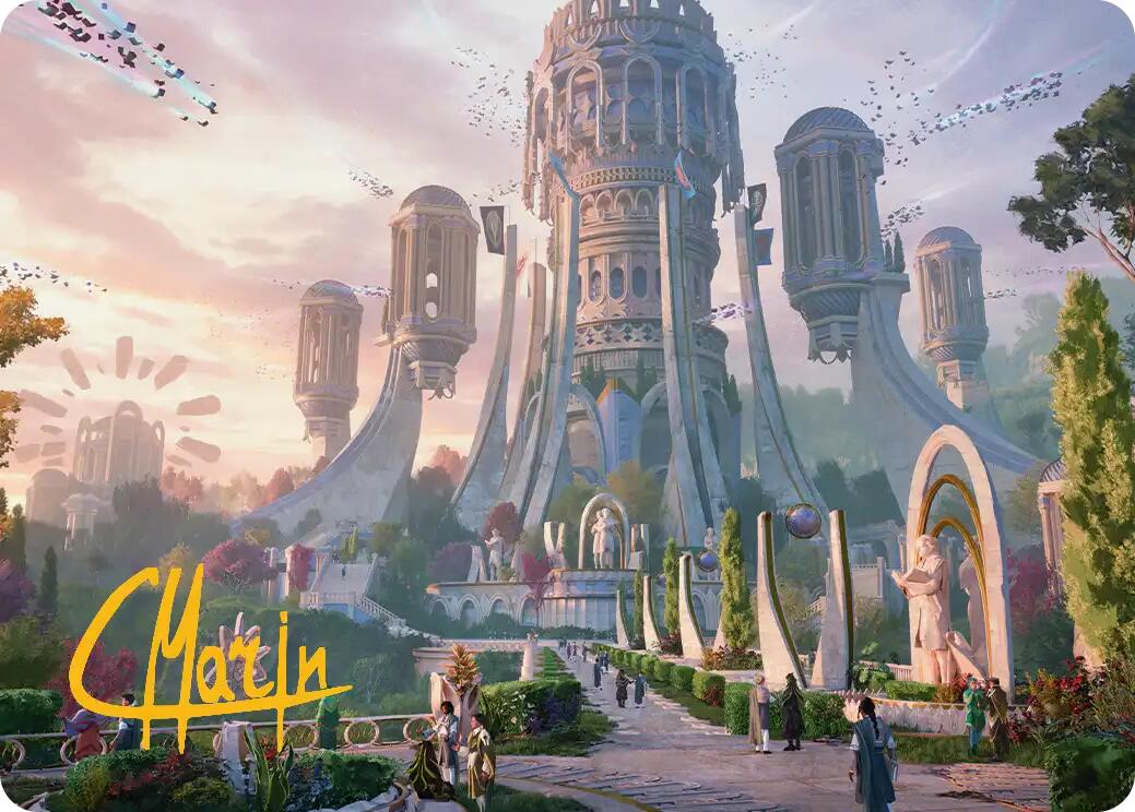 Command Tower Art Card (Gold-Stamped Signature) [Secrets of Strixhaven Art Series] | Gamers Paradise