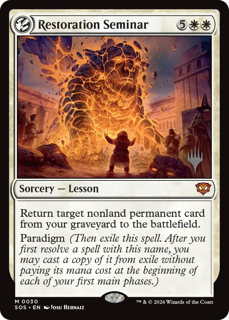 Restoration Seminar [Secrets of Strixhaven Promos] | Gamers Paradise