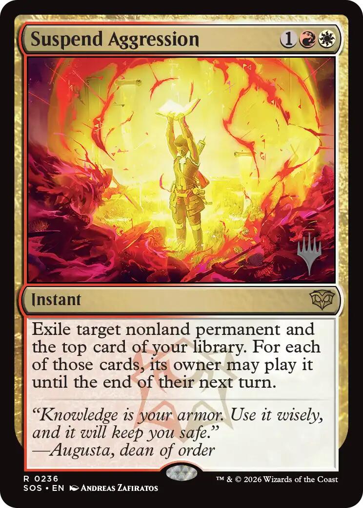 Suspend Aggression [Secrets of Strixhaven Promos] | Gamers Paradise