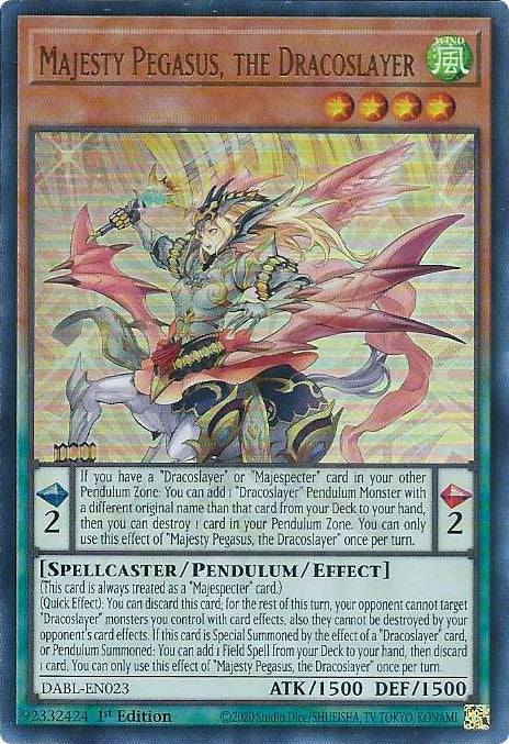 Majesty Pegasus, the Dracoslayer [DABL-EN023] Ultra Rare | Gamers Paradise