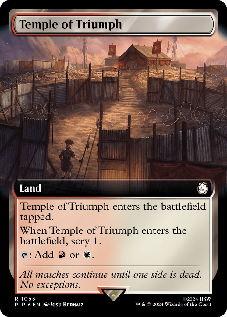 Temple of Triumph (Extended Art) (Surge Foil) [Fallout] | Gamers Paradise