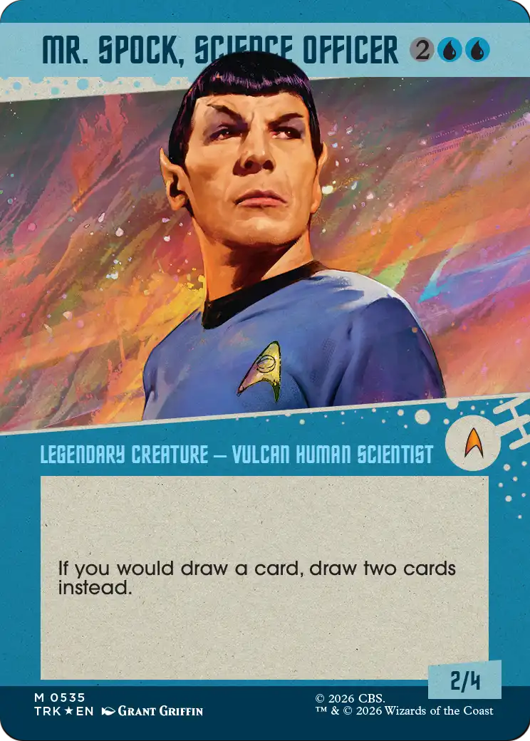 Mr. Spock, Science Officer (Borderless) (Surge Foil) [Star Trek] | Gamers Paradise