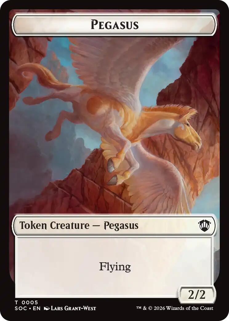 Pegasus // Inkling (0022) Double-Sided Token [Secrets of Strixhaven Commander Tokens] | Gamers Paradise
