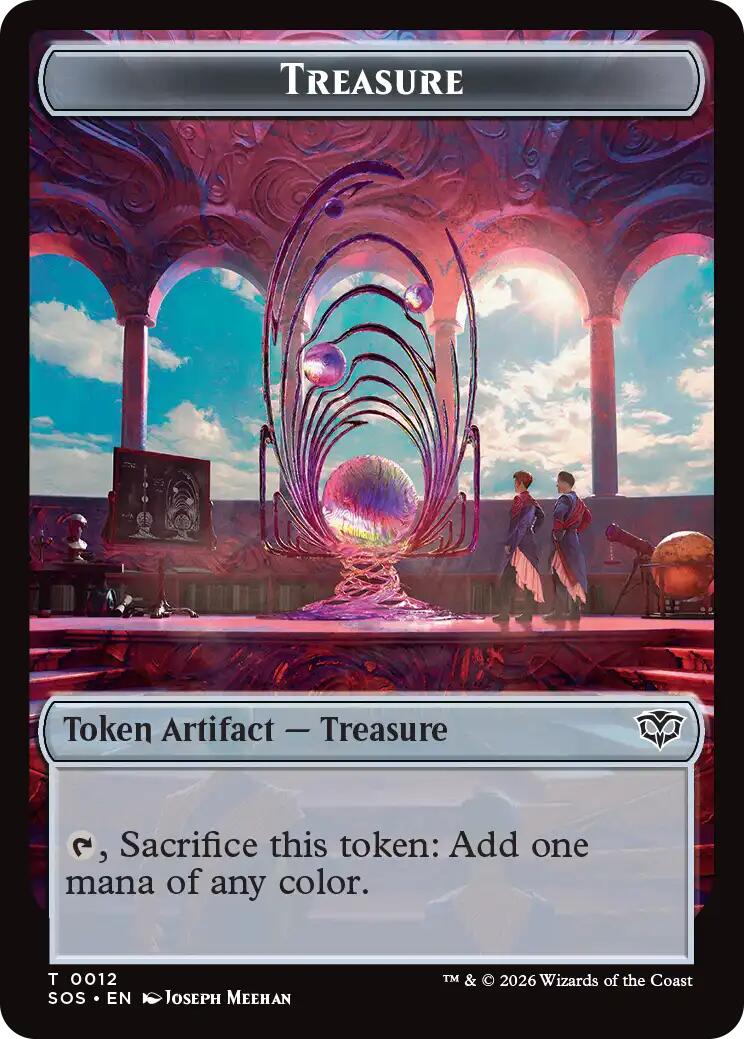Primo, The Indivisble // Treasure Double-Sided Token [Secrets of Strixhaven Commander Tokens] | Gamers Paradise