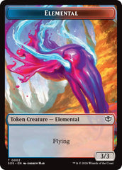 Dragon Illusion // Elemental (0002) Double-Sided Token [Secrets of Strixhaven Commander Tokens] | Gamers Paradise