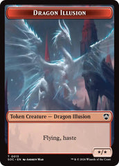 Dragon Illusion // Elemental (0002) Double-Sided Token [Secrets of Strixhaven Commander Tokens] | Gamers Paradise