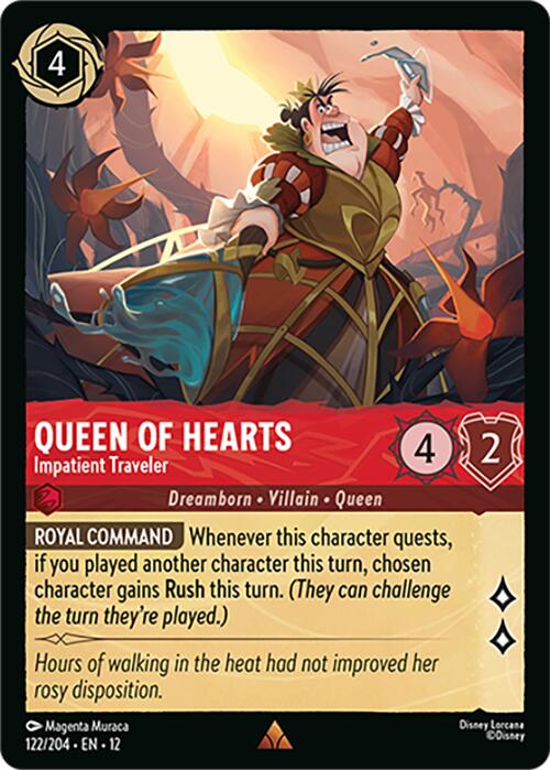 Queen of Hearts - Impatient Traveler (122/204) [Wilds Unknown] | Gamers Paradise