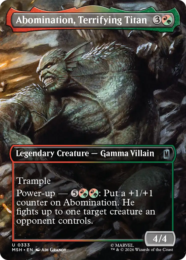 Abomination, Terrifying Titan (Borderless) [Marvel Super Heroes] | Gamers Paradise