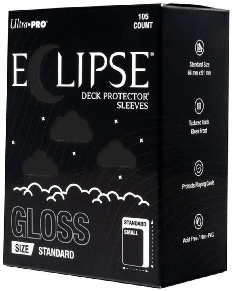 Ultra PRO: Standard 105ct Sleeves - Eclipse Gloss (Jet Black) | Gamers Paradise