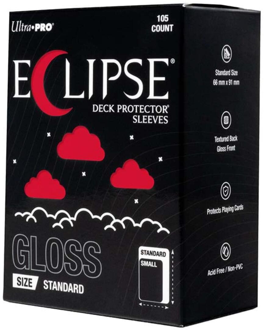 Ultra PRO: Standard 105ct Sleeves - Eclipse Gloss (Jet Black) | Gamers Paradise