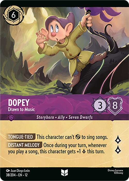 Dopey - Drawn to Music (Foil) (38/204) [Wilds Unknown] | Gamers Paradise