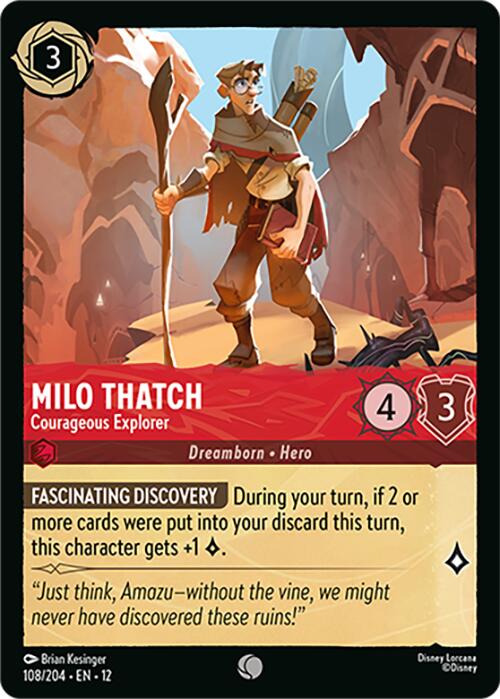 Milo Thatch - Courageous Explorer (108/204) [Wilds Unknown] | Gamers Paradise