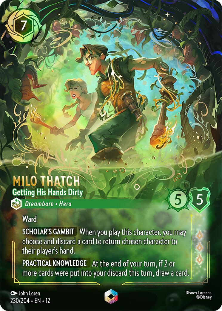 Milo Thatch - Getting His Hands Dirty (Enchanted) (230/204) [Wilds Unknown] | Gamers Paradise