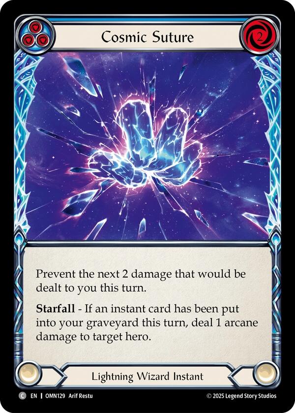 Cosmic Suture (Blue) [OMN129] (Omens of the Third Age)  Rainbow Foil | Gamers Paradise