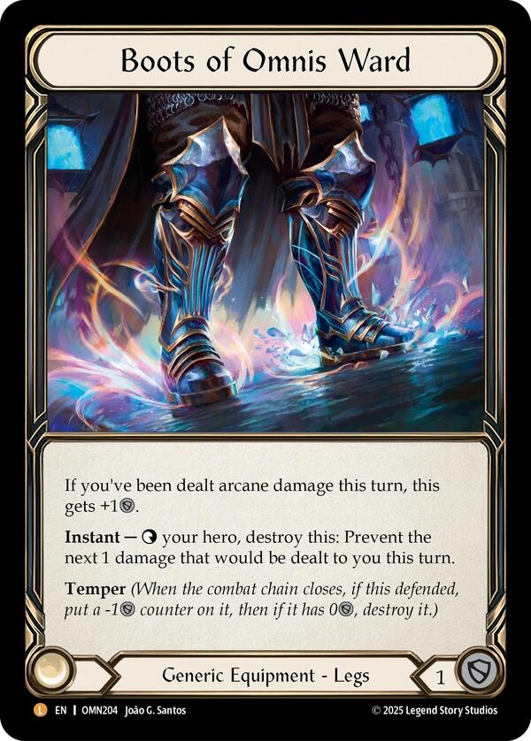 Boots of Omnis Ward [OMN204] (Omens of the Third Age)  Cold Foil | Gamers Paradise