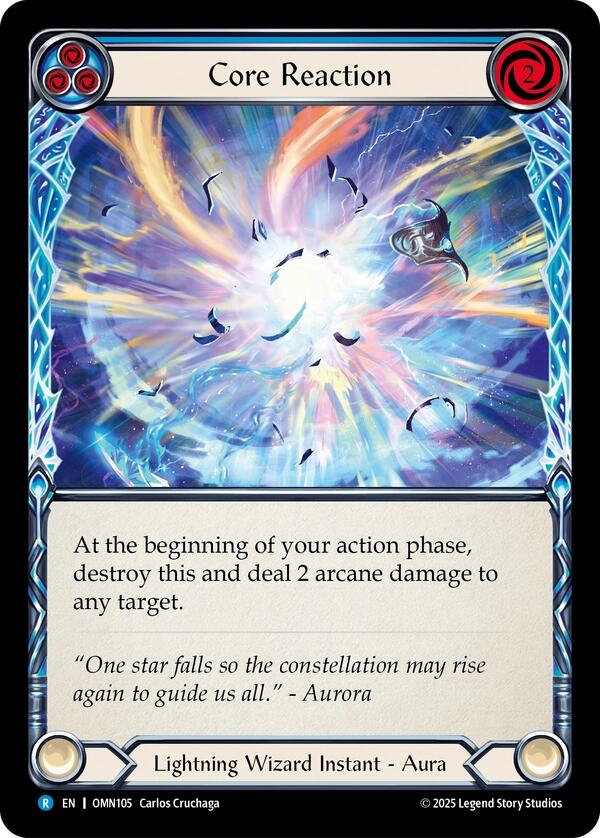 Core Reaction (Blue) [OMN105] (Omens of the Third Age)  Rainbow Foil | Gamers Paradise
