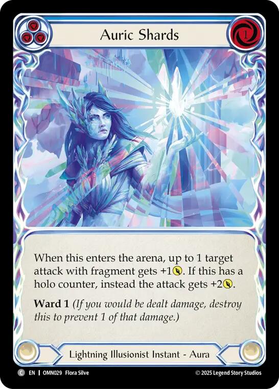 Auric Shards (Blue) [OMN029] (Omens of the Third Age)  Rainbow Foil | Gamers Paradise