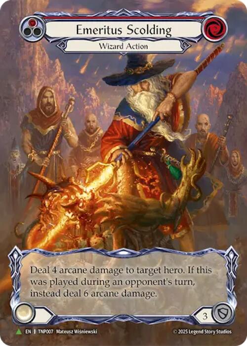 Emeritus Scolding (Red) (Marvel) [TNP007] (Promo)  Rainbow Foil | Gamers Paradise