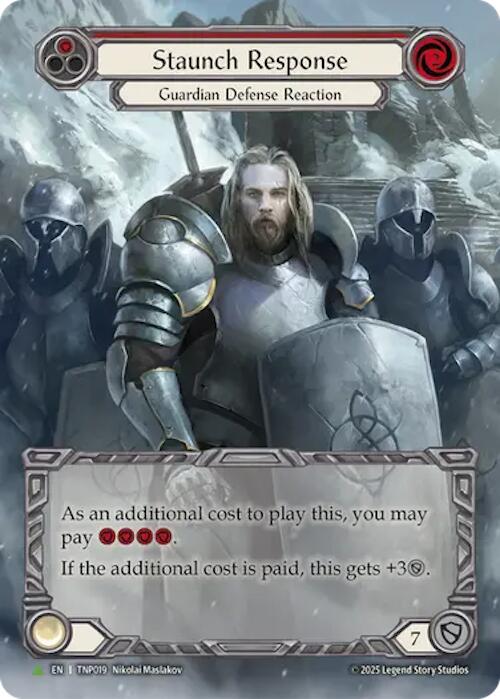 Staunch Response (Red) (Marvel) [TNP019] (Promo)  Rainbow Foil | Gamers Paradise