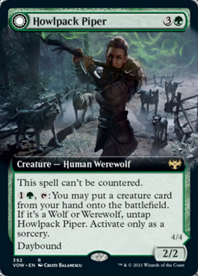 Howlpack Piper // Wildsong Howler (Extended Art) [Innistrad: Crimson Vow] | Gamers Paradise