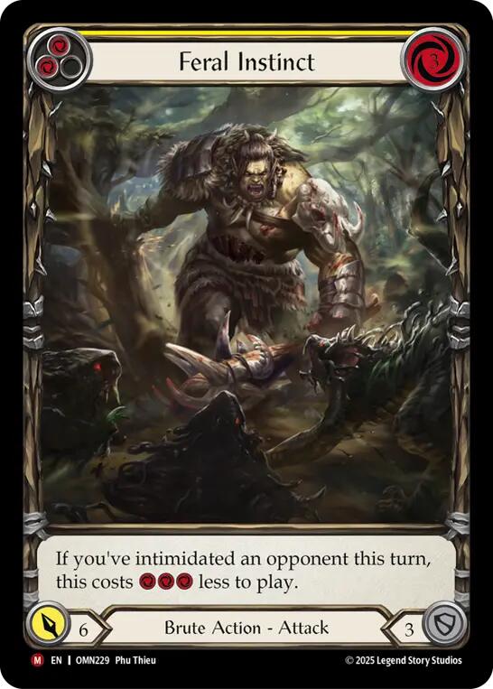 Feral Instinct (Extended Art) [OMN229] (Omens of the Third Age)  Cold Foil | Gamers Paradise