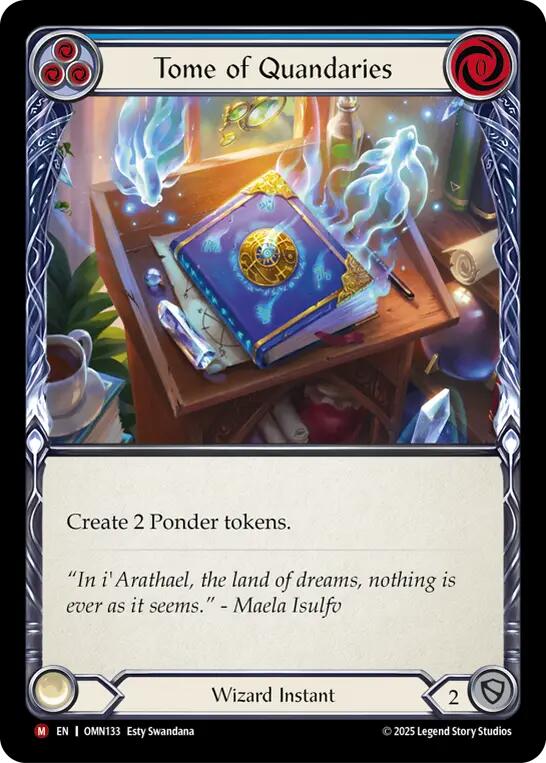Tome of Quandaries (Blue) [OMN133] (Omens of the Third Age) | Gamers Paradise