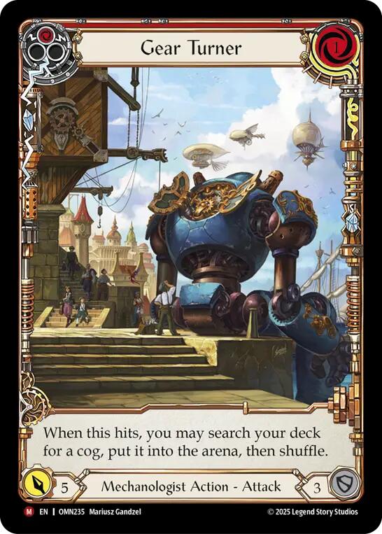 Gear Turner (Extended Art) [OMN235] (Omens of the Third Age)  Cold Foil | Gamers Paradise