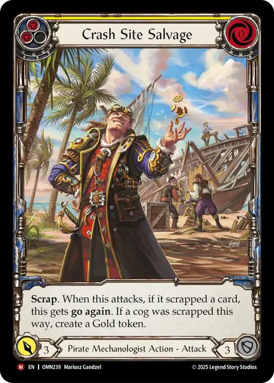 Crash Site Salvage (Extended Art) [OMN239] (Omens of the Third Age)  Cold Foil | Gamers Paradise