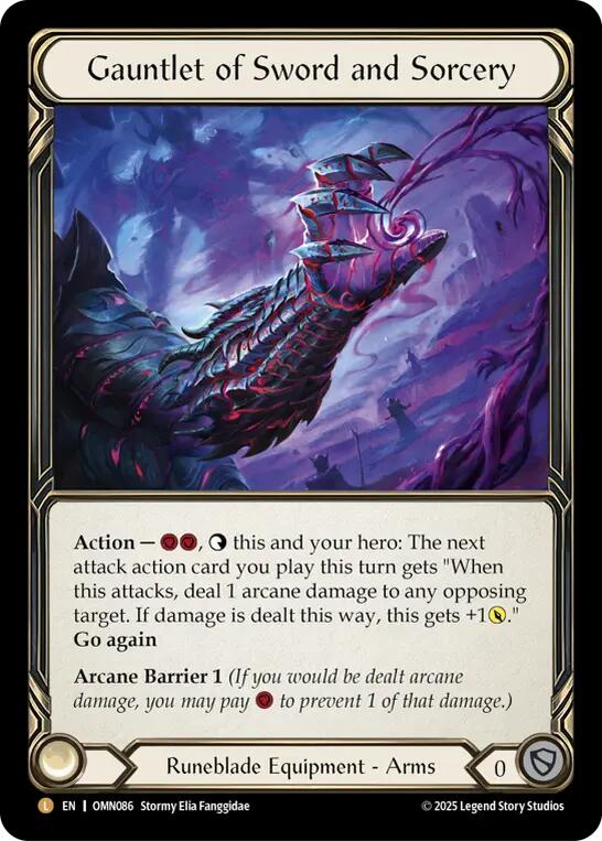 Gauntlet of Sword and Sorcery [OMN086] (Omens of the Third Age)  Rainbow Foil | Gamers Paradise