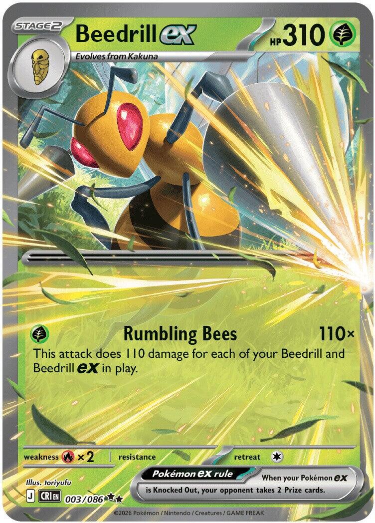 Beedrill ex (003/086) [Mega Evolution: Chaos Rising] | Gamers Paradise