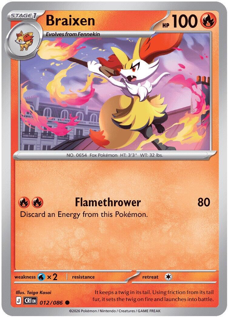 Braixen (012/086) [Mega Evolution: Chaos Rising] | Gamers Paradise
