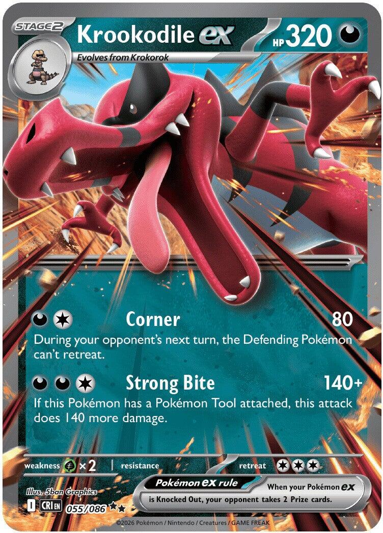 Krookodile ex (055/086) [Mega Evolution: Chaos Rising] | Gamers Paradise