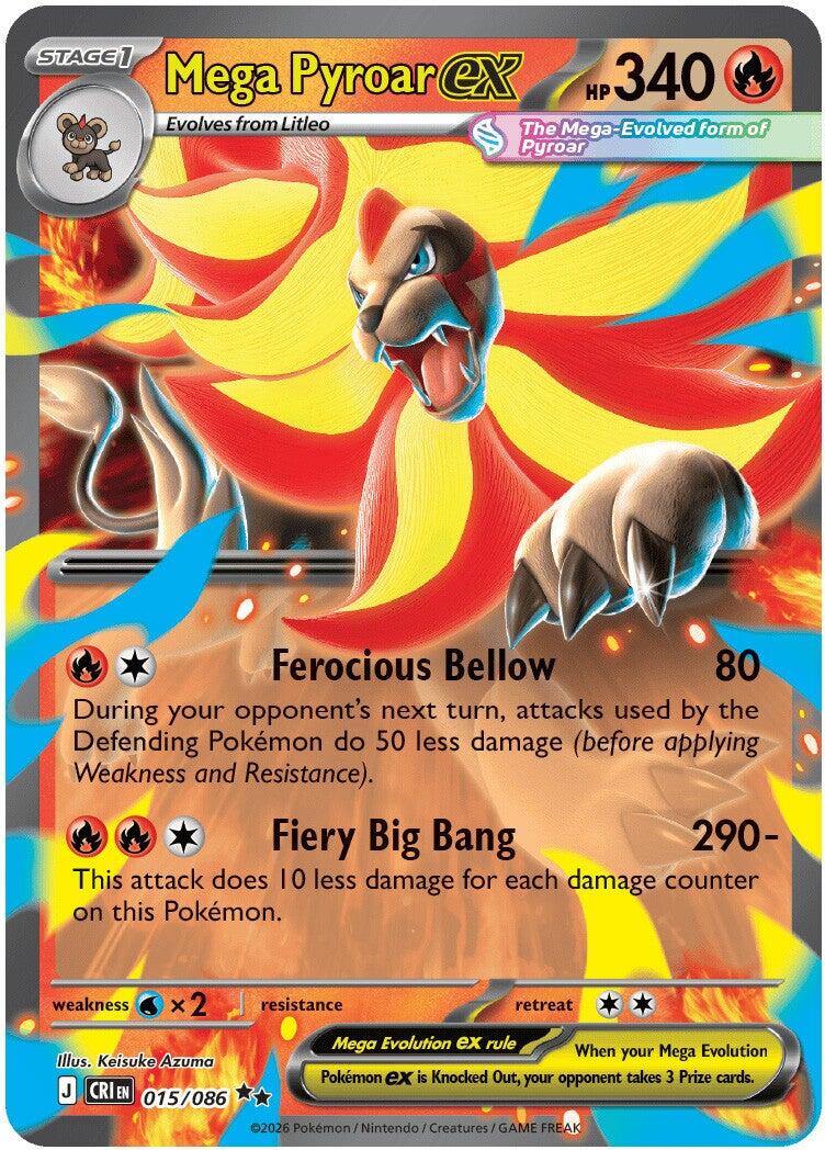 Mega Pyroar ex (015/086) [Mega Evolution: Chaos Rising] | Gamers Paradise