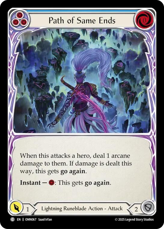 Path of Same Ends (Blue) [OMN067] (Omens of the Third Age)  Rainbow Foil | Gamers Paradise