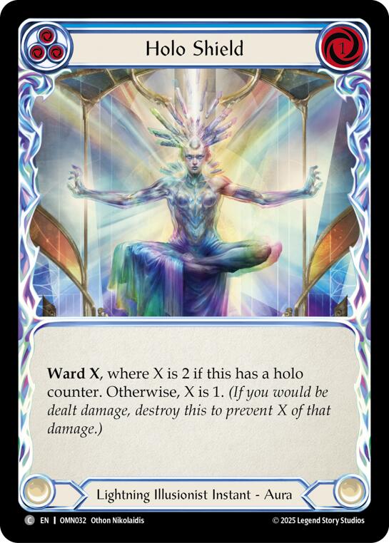 Holo Shield (Blue) [OMN032] (Omens of the Third Age) | Gamers Paradise