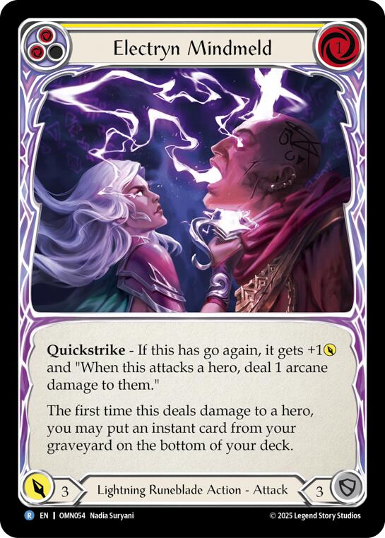 Electryn Mindmeld (Yellow) [OMN054] (Omens of the Third Age)  Rainbow Foil | Gamers Paradise