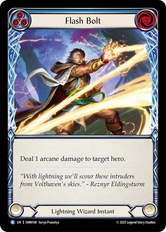 Flash Bolt (Blue) [OMN108] (Omens of the Third Age)  Rainbow Foil | Gamers Paradise