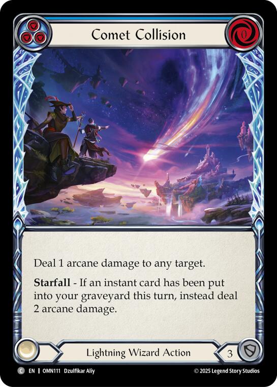 Comet Collision (Blue) [OMN111] (Omens of the Third Age)  Rainbow Foil | Gamers Paradise