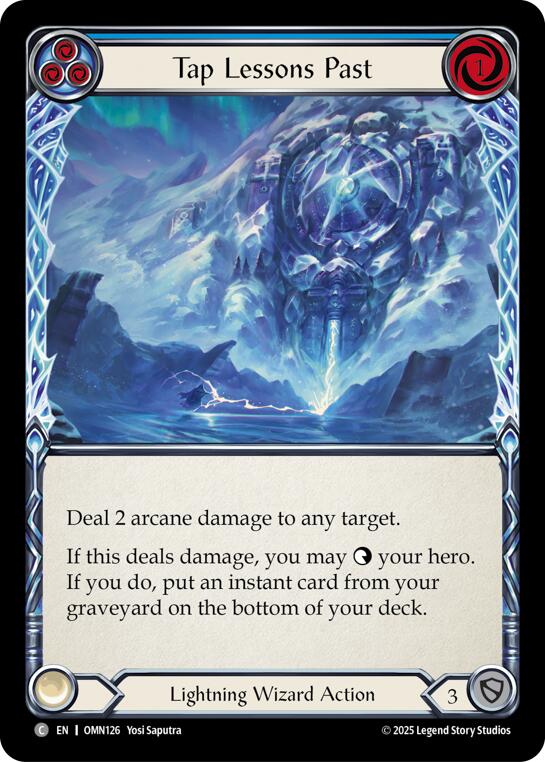 Tap Lessons Past (Blue) [OMN126] (Omens of the Third Age)  Rainbow Foil | Gamers Paradise