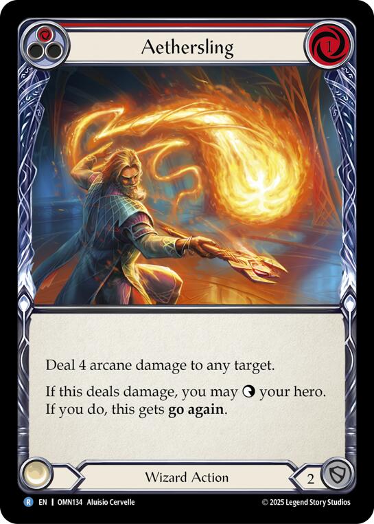 Aethersling (Red) [OMN134] (Omens of the Third Age)  Rainbow Foil | Gamers Paradise