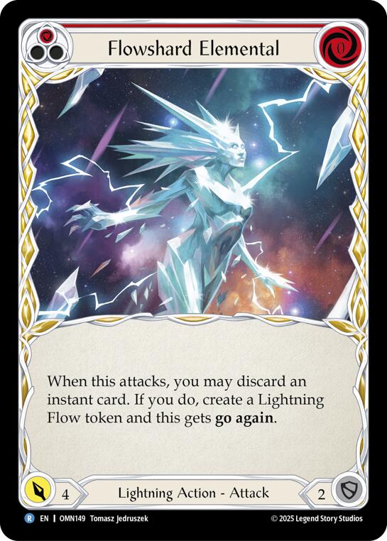 Flowshard Elemental (Red) [OMN149] (Omens of the Third Age)  Rainbow Foil | Gamers Paradise