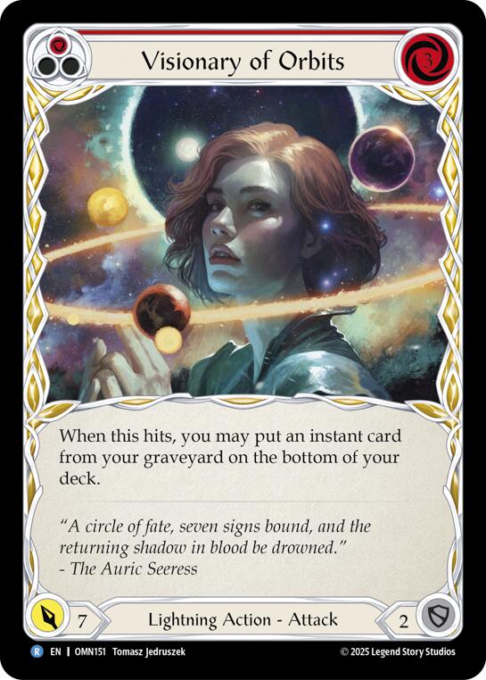 Visionary Of Orbits (Red) [OMN151] (Omens of the Third Age)  Rainbow Foil | Gamers Paradise