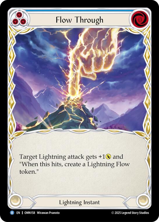 Flow Through (Blue) [OMN158] (Omens of the Third Age)  Rainbow Foil | Gamers Paradise