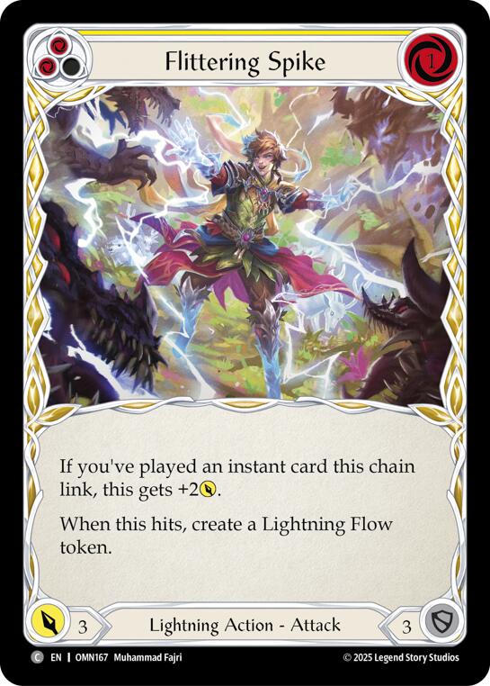Flittering Spike (Yellow) [OMN167] (Omens of the Third Age)  Rainbow Foil | Gamers Paradise