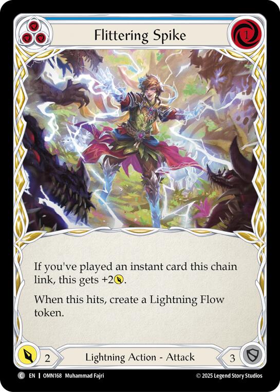 Flittering Spike (Blue) [OMN168] (Omens of the Third Age)  Rainbow Foil | Gamers Paradise